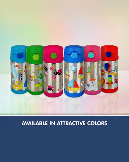 Hopop Insulated Stainless Steel Sipper Water Bottle for Kids-Lama Design-300ml
