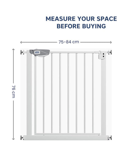 Hopop Baby Safety Gate With Two Way Auto Close-Dual Lock With One Hand Access-75x85cm-For Babies
