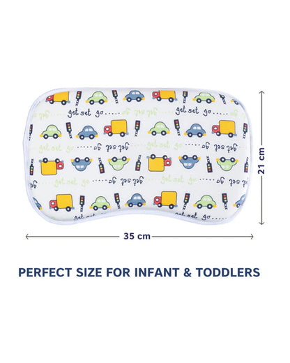Hopop Memory Foam Baby Pillow-Prevents Flat Head Syndrome-Eases Neck Tension of Baby-Transport-For Infants