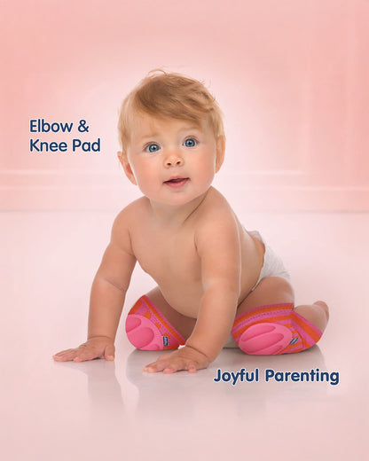 Hopop Green & Navy Baby Elbow & Knee Pads-Breathable Material-For Crawling Infants-Multicolor
