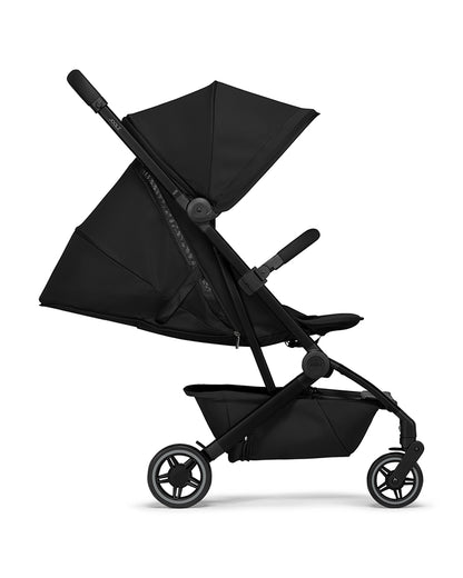 Joolz Aer+ Cabin Friendly Stroller-All Wheel Suspension-One Hand Fold-Flat Reclining Seat-Travel System Compatible-Includes Travel Bag-10 Years Transferable Warranty-For 0 to 4Y (Upto 22Kg)-Space Black