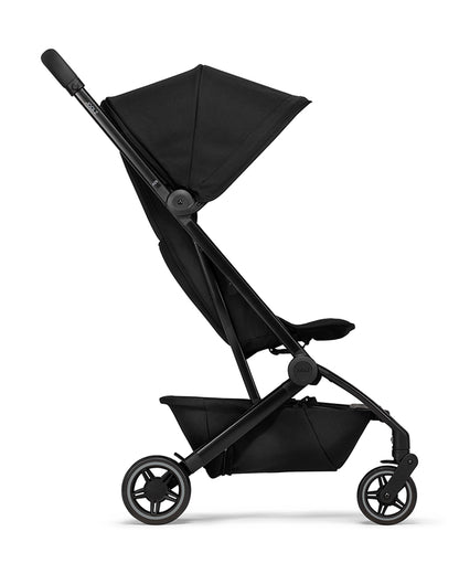 Joolz Aer+ Cabin Friendly Stroller-All Wheel Suspension-One Hand Fold-Flat Reclining Seat-Travel System Compatible-Includes Travel Bag-10 Years Transferable Warranty-For 0 to 4Y (Upto 22Kg)-Space Black