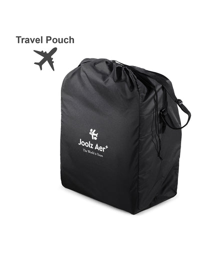 Joolz Aer+ Cabin Friendly Stroller-All Wheel Suspension-One Hand Fold-Flat Reclining Seat-Travel System Compatible-Includes Travel Bag-10 Years Transferable Warranty-For 0 to 4Y (Upto 22Kg)-Space Black