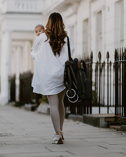 Joolz Aer+ Cabin Friendly Stroller-All Wheel Suspension-One Hand Fold-Flat Reclining Seat-Travel System Compatible-Includes Travel Bag-10 Years Transferable Warranty-For 0 to 4Y (Upto 22Kg)-Space Black