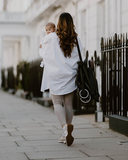 Joolz Aer+ Cabin Friendly Stroller-All Wheel Suspension-One Hand Fold-Flat Reclining Seat-Travel System Compatible-Includes Travel Bag-10 Years Transferable Warranty-For 0 to 4Y (Upto 22Kg)-Forest Green