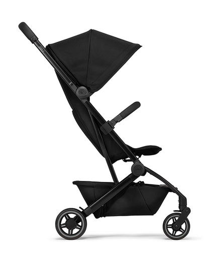 Joolz Aer+ Cabin Friendly Stroller-All Wheel Suspension-One Hand Fold-Flat Reclining Seat-Travel System Compatible-Includes Travel Bag-10 Years Transferable Warranty-For 0 to 4Y (Upto 22Kg)-Space Black