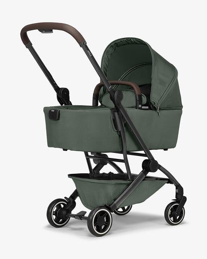 Joolz Aer+ Cabin Friendly Stroller & Carry Cot Travel System-With Bumper Bar & Travel Bag-Forest Green