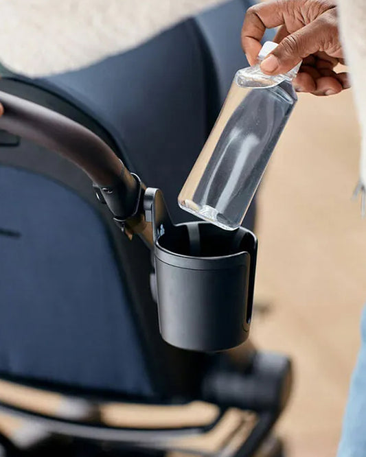 Joolz Aer/Hub/Day/Geo3 Series Stroller Cup Holder-Clips Onto Handle Bar-2 Years Warranty-Black