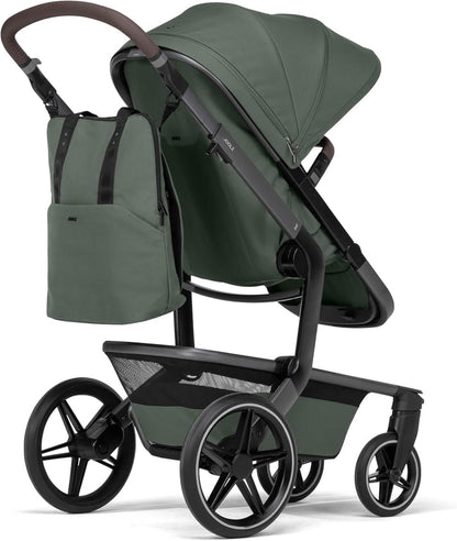 Joolz Diaper Bag-Backpack-With Changing Pad, Insulated Bottle Pockets & Stroller Straps-Forest Green