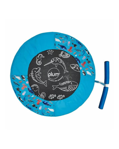 Plum Junior Ocean Bouncer Trampoline with Musical Sounds-Outdoor Toy-Motion Activated Sounds-Soft Grip Handle-18M+