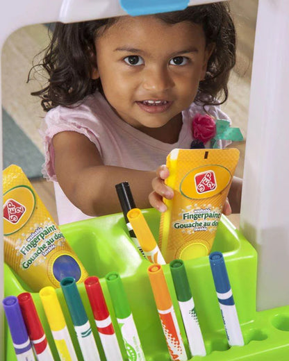 Step2 Great Creations Art Center-Art & Craft Kit-2 Sided Easel Board With Molded Bench Seat-36M+