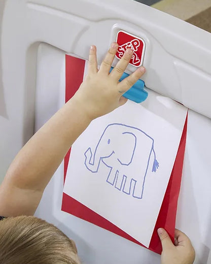 Step2 Great Creations Art Center-Art & Craft Kit-2 Sided Easel Board With Molded Bench Seat-36M+