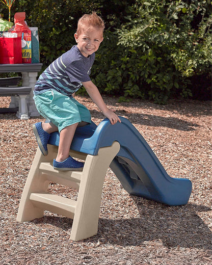 Step2 Play & Fold JR. Slide-Outdoor Toy-Foldable & Easy To Transport-Large Steps & Handrails-18M+