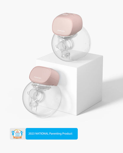Momcozy S9 Pro Wearable Double Electric Breast Pump-2 Modes & 9 Suction Levels-Long Battery Life-LED Display-Pink