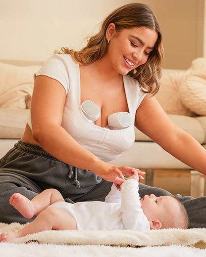 Momcozy S9 Pro Wearable Double Electric Breast Pump-2 Modes & 9 Suction Levels-Long Battery Life-LED Display-Pink