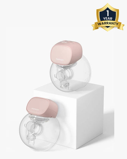 Momcozy S9 Pro Wearable Double Electric Breast Pump-2 Modes & 9 Suction Levels-Long Battery Life-LED Display-Pink
