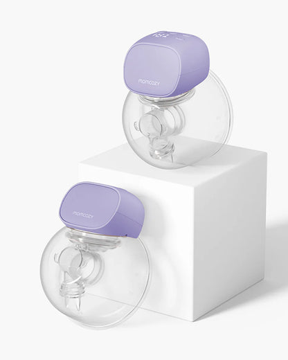 Momcozy S9 Pro Wearable Double Electric Breast Pump-2 Modes & 9 Suction Levels-Long Battery Life-LED Display-Lilac