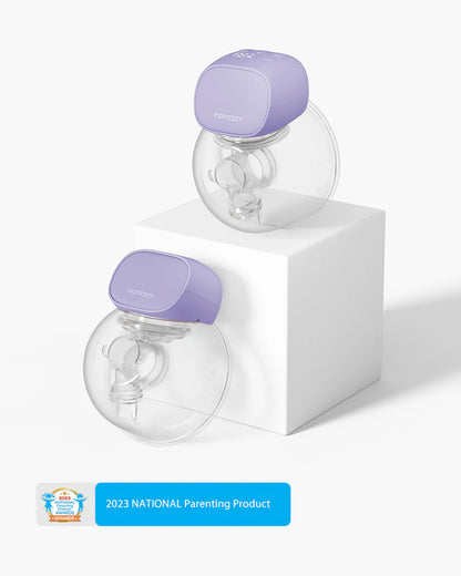 Momcozy S9 Pro Wearable Double Electric Breast Pump-2 Modes & 9 Suction Levels-Long Battery Life-LED Display-Lilac