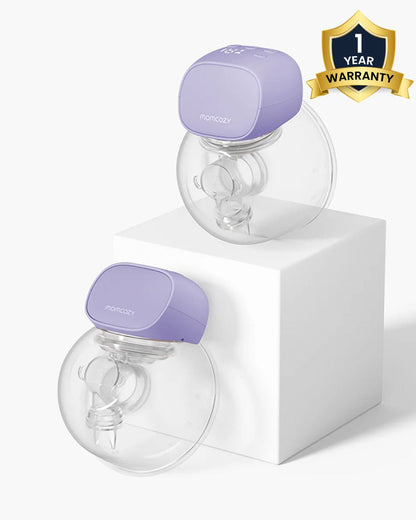 Momcozy S9 Pro Wearable Double Electric Breast Pump-2 Modes & 9 Suction Levels-Long Battery Life-LED Display-Lilac