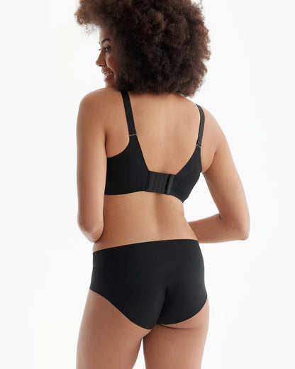 Momcozy Ultra Soft & Omni Maternity Nursing Bra-Wire Free & Padded-Front Clasps-Full Coverage-Black