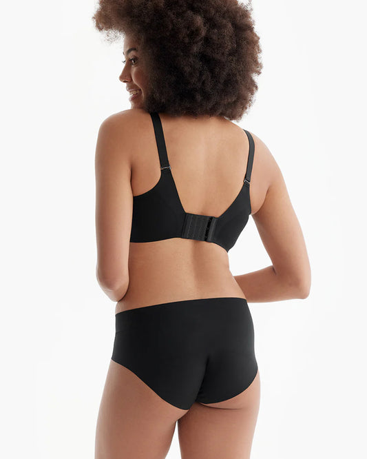 Momcozy Ultra Soft & Omni Maternity Nursing Bra-Wire Free & Padded-Front Clasps-Full Coverage-Black