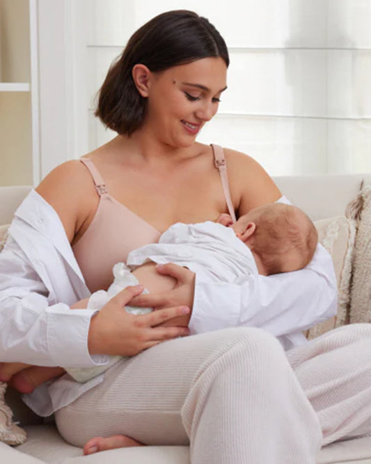 Momcozy Ultra Soft & Omni Maternity Nursing Bra-Wire Free & Padded-Front Clasps-Full Coverage-Black