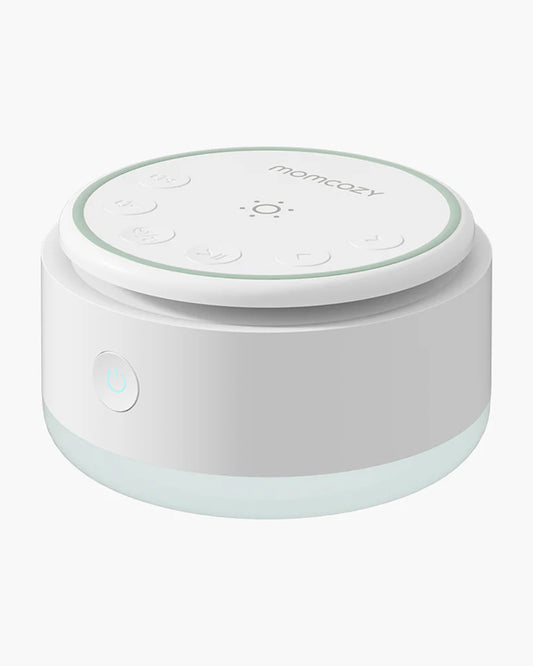 Momcozy Portable Baby Sound Machine-With 20 Soothing Sounds & Dimmable Touch Lamp-White Noise Machine For Baby's Sound Sleep-0M+