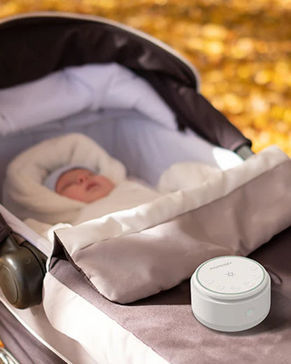 Momcozy Portable Baby Sound Machine-With 20 Soothing Sounds & Dimmable Touch Lamp-White Noise Machine For Baby's Sound Sleep-0M+