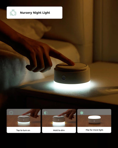 Momcozy Portable Baby Sound Machine-With 20 Soothing Sounds & Dimmable Touch Lamp-White Noise Machine For Baby's Sound Sleep-0M+