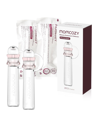 Momcozy Colostrum Reusable Breast Milk Collector-Pack of 2-Transparent-BPA Free-5ml