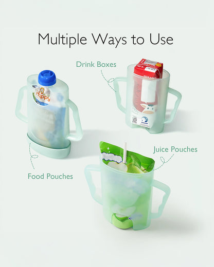 Momcozy Baby Pouch Holder-Multiple Ways to Use-BPA-Free-Easy Grip for Self Feeding