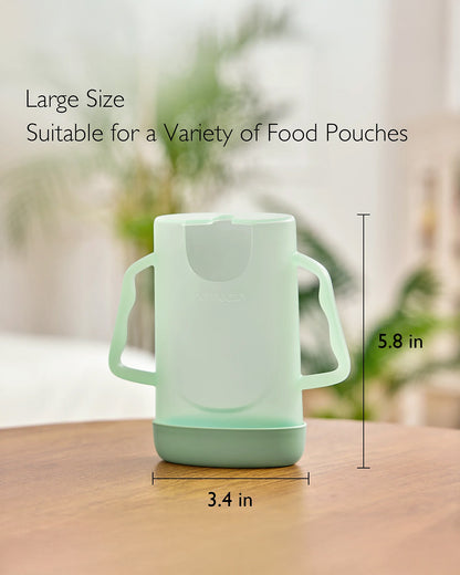 Momcozy Baby Pouch Holder-Multiple Ways to Use-BPA-Free-Easy Grip for Self Feeding