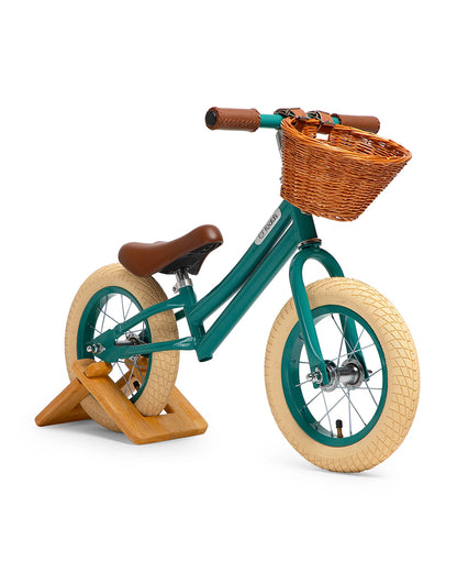 Todds Balance Bike-ISO 8124 Certified-12 Inches-Adjustable Handlebar & Seat Height-Hand Stitched Custom Grip-Non Toxic Lead Free Paint-18M+-Teal