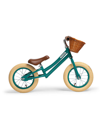 Todds Balance Bike-ISO 8124 Certified-12 Inches-Adjustable Handlebar & Seat Height-Hand Stitched Custom Grip-Non Toxic Lead Free Paint-18M+-Teal