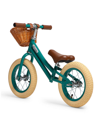 Todds Balance Bike-ISO 8124 Certified-12 Inches-Adjustable Handlebar & Seat Height-Hand Stitched Custom Grip-Non Toxic Lead Free Paint-18M+-Teal