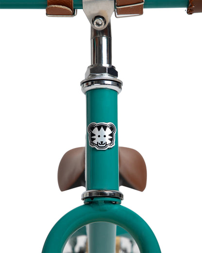 Todds Balance Bike-ISO 8124 Certified-12 Inches-Adjustable Handlebar & Seat Height-Hand Stitched Custom Grip-Non Toxic Lead Free Paint-18M+-Teal