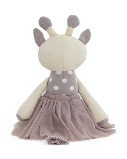 Pluchi Georgie Giraffe Cotton Knitted Stuffed Soft Toy-Washable Plush Cuddly Toy For Newborn