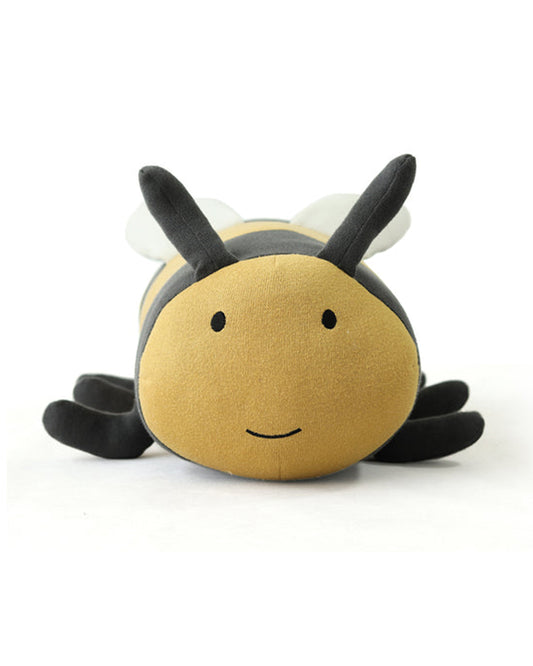 Pluchi Honey Bee Cotton Knitted Stuffed Soft Toy-Washable Plush Cuddly Toy For Newborn