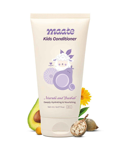Maate Baby Conditioner-With Organic Avocado Butter, Marula Oil & Baobab-Nourishes & Detangles Hair