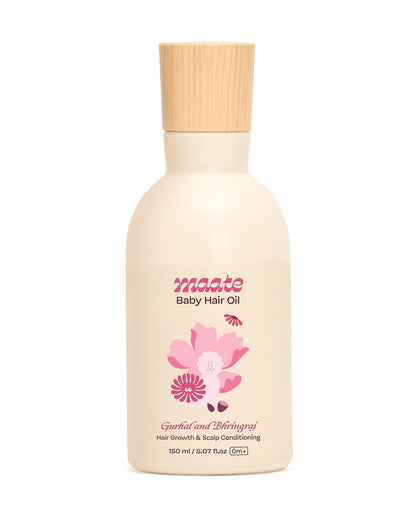 Maate Baby Hair Oil-With Hibiscus, Bhringraj & Vitamin Rich Almond Oil