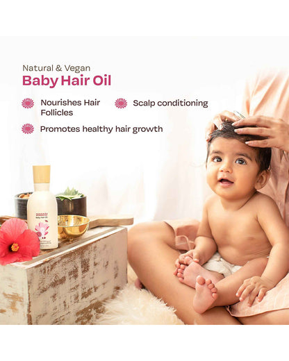 Maate Baby Hair Oil-With Hibiscus, Bhringraj & Vitamin Rich Almond Oil