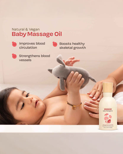 Maate Baby Massage Oil-With Brahmi, Noni & Pomegranate Seed Oil