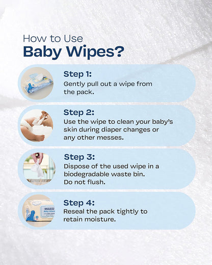 Maate Baby Wipes-Infused With Plant Squalane, Tamanu Oil & Aloe Vera-Soothing & Hypoallergenic