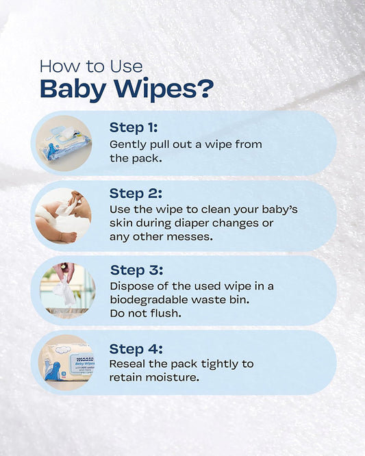 Maate Baby Wipes-Infused With Plant Squalane, Tamanu Oil & Aloe Vera-Soothing & Hypoallergenic