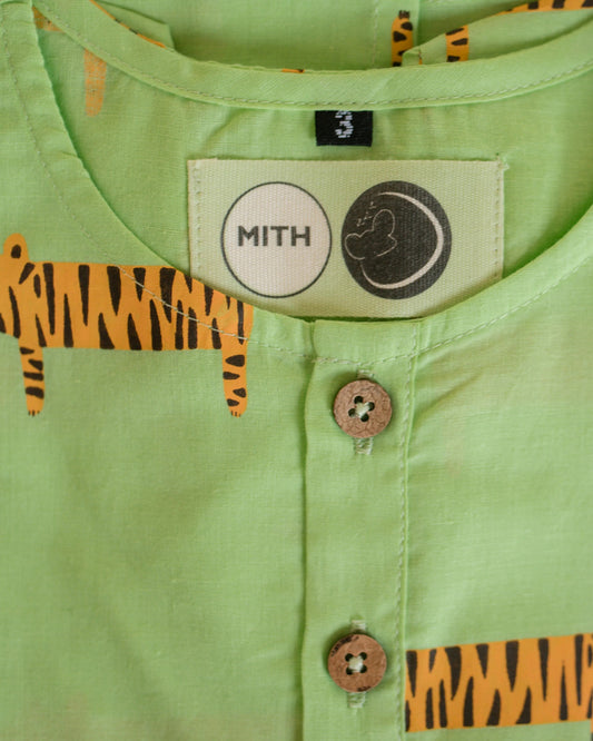 Mouse in The House Augustus Tiger Nightsuit-Printed-Cotton-For Infants