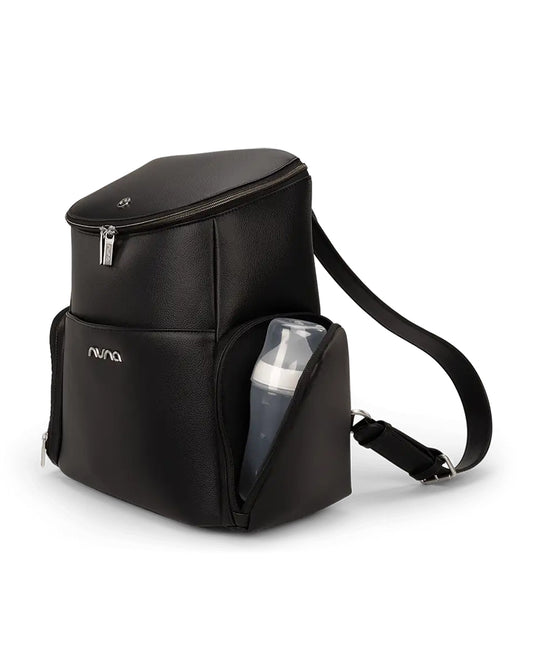 Nuna Essential BMW Collection Diaper Bag-Backpack-Changing Pad With Magnetic Closure-Removable Toiletry Pouch-Back Pocket Unzips Into Trolley Sleeve-Element