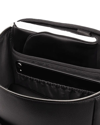 Nuna Essential BMW Collection Diaper Bag-Backpack-Changing Pad With Magnetic Closure-Removable Toiletry Pouch-Back Pocket Unzips Into Trolley Sleeve-Element