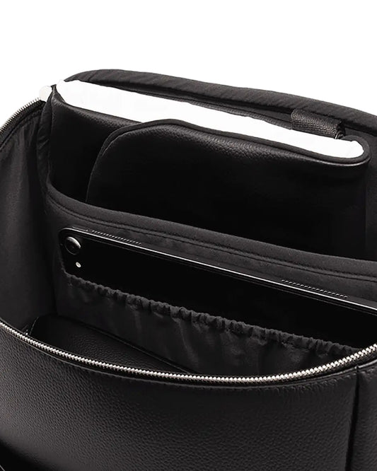 Nuna Essential BMW Collection Diaper Bag-Backpack-Changing Pad With Magnetic Closure-Removable Toiletry Pouch-Back Pocket Unzips Into Trolley Sleeve-Element