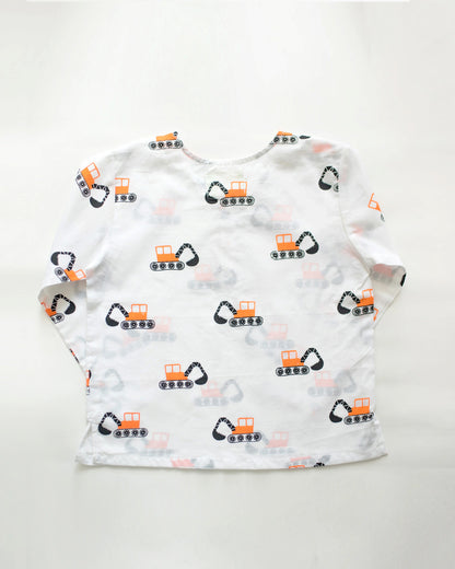 Mouse in The House Mighty Bulldozer Nightsuit-Printed-Cotton-For Infants