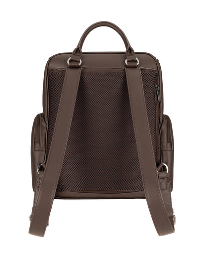 Nuna Essential Diaper Bag-Backpack-Changing Pad With Magnetic Closure-Removable Toiletry Pouch-Back Pocket Unzips Into Trolley Sleeve-Cocoa